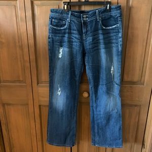 Vigoss Collection boot cut distressed jeans
